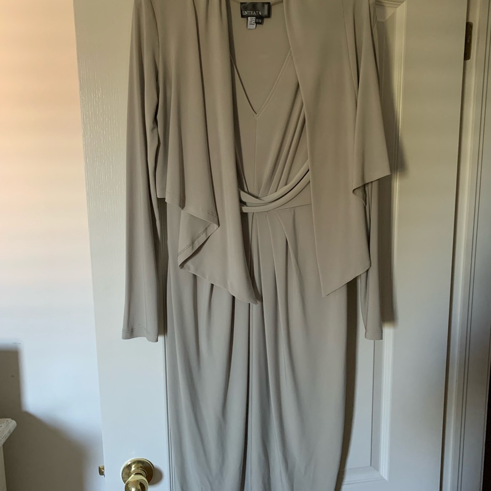 2 pcs set jacket dress- stretch jersey- elegant